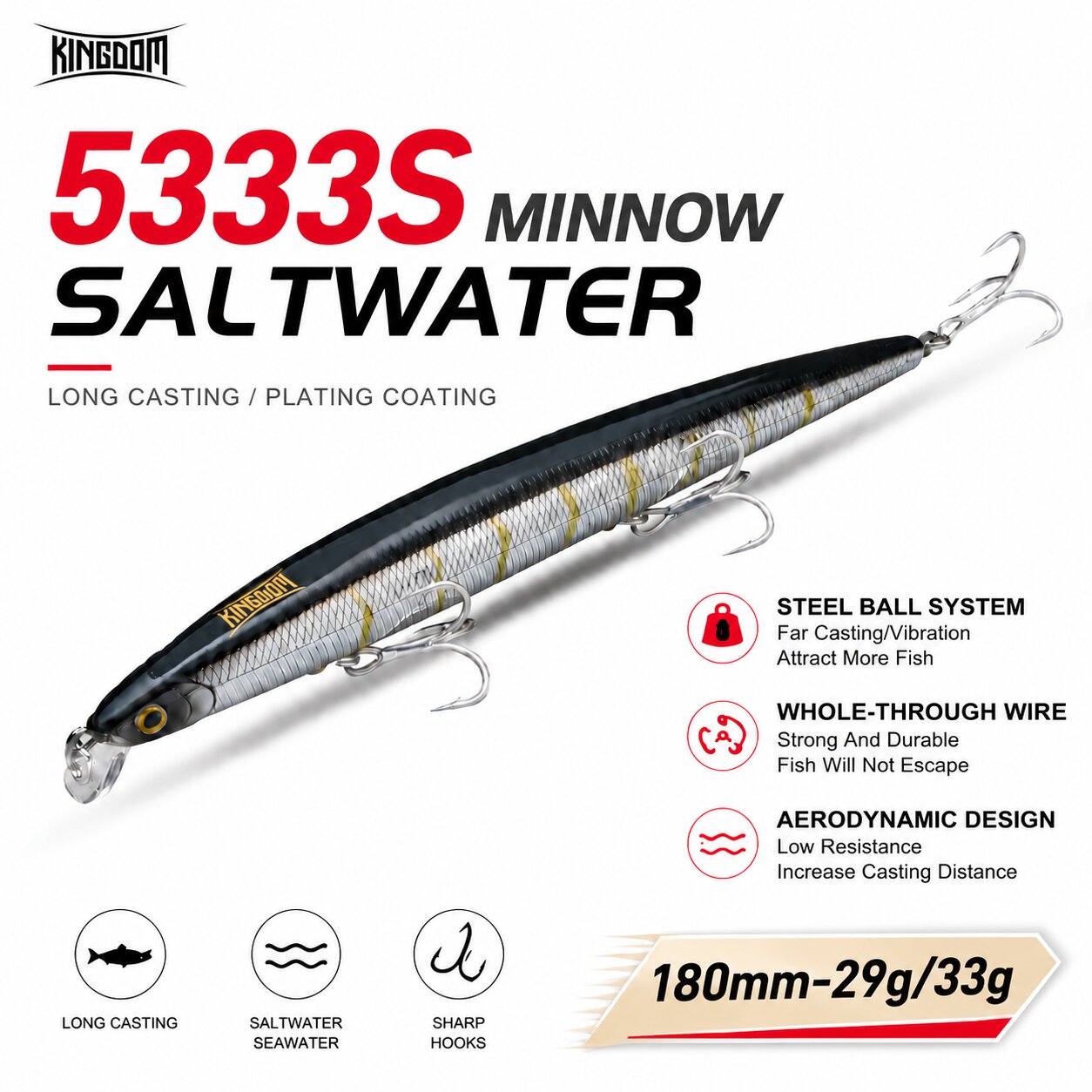 Fishing Lure Swimbait - 킹덤 이스카 인공 낚시 루어 180mm