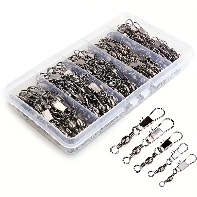 Fishing Lure Making Kit - 50/200개 배럴 스냅 스위블 낚시 액세서리,