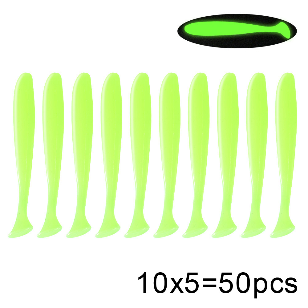 QXO 50 개/몫 Swimbait 소프트 루어 실리콘 - Fishing Lure Soft Plastic 리뷰 및 가격